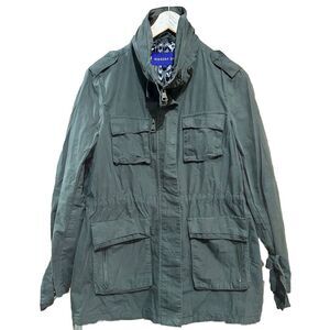 Madden‎ Girl Jacket  Green Cargo Utility Cinched Drawstring Waist Womens Medium